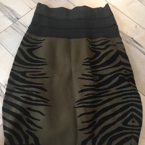 Avocado green tight skirt